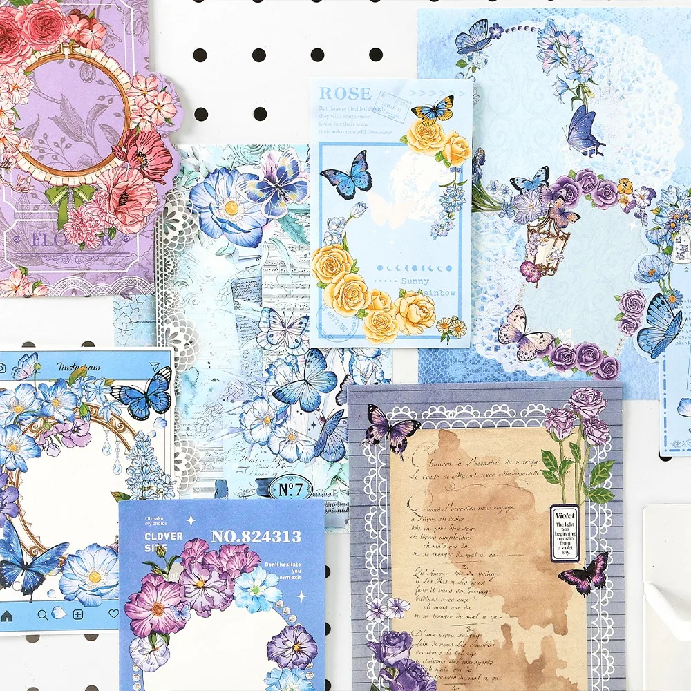 Paper Stickers DIY Itabag Insert Material Retro Lace Ribbon Itabag Decor DIY Material Creative Colorful