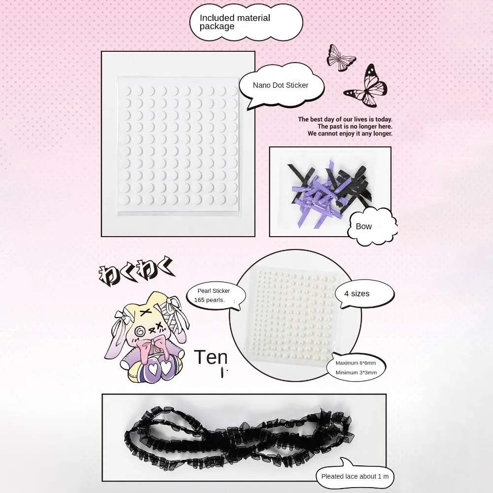 Paper Stickers DIY Itabag Insert Material Retro Lace Ribbon Itabag Decor DIY Material Creative Colorful