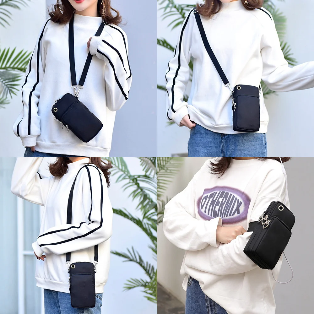 2024 Zipper Small Crossbody Bags Cartoon Anime Cat Women's Shoulder Purses and Handbags Girls Fashion Animal Mobile Phone Bag