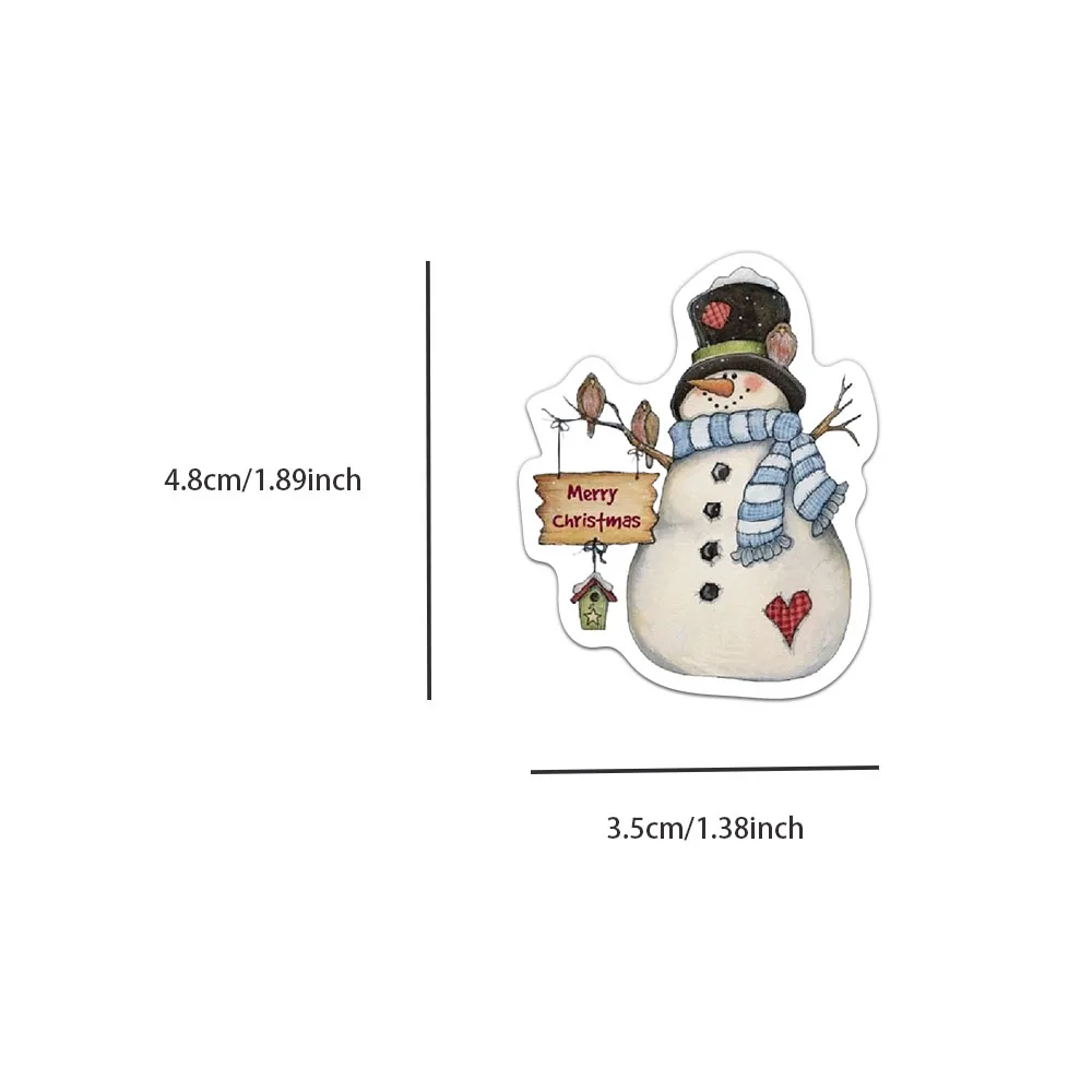 50PCS Christmas Stickers Snowman Santa Claus Exquisite Handheld Account Material Phone Case Laptop Luggage Bottle Waterproof