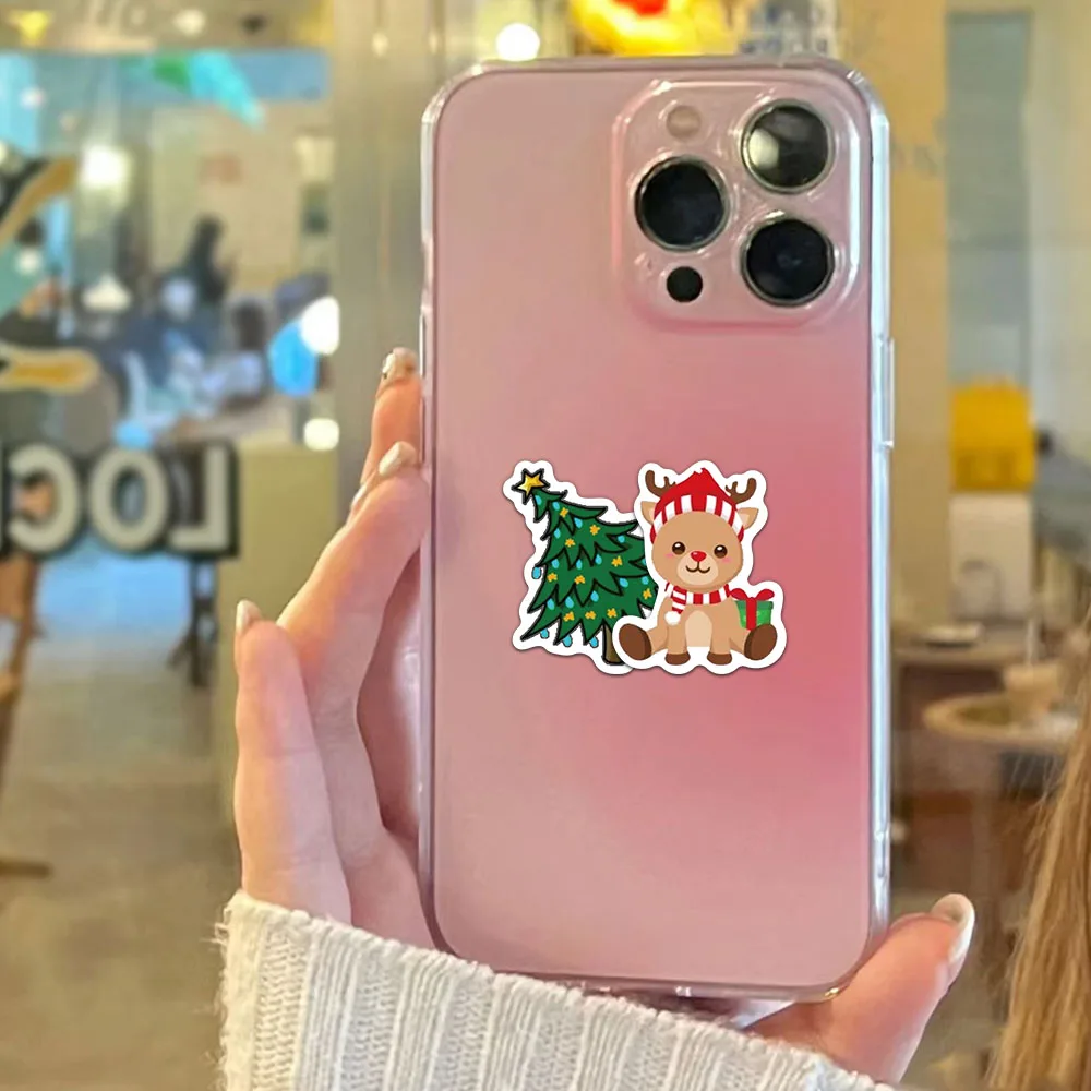50PCS Christmas Stickers Snowman Santa Claus Exquisite Handheld Account Material Phone Case Laptop Luggage Bottle Waterproof