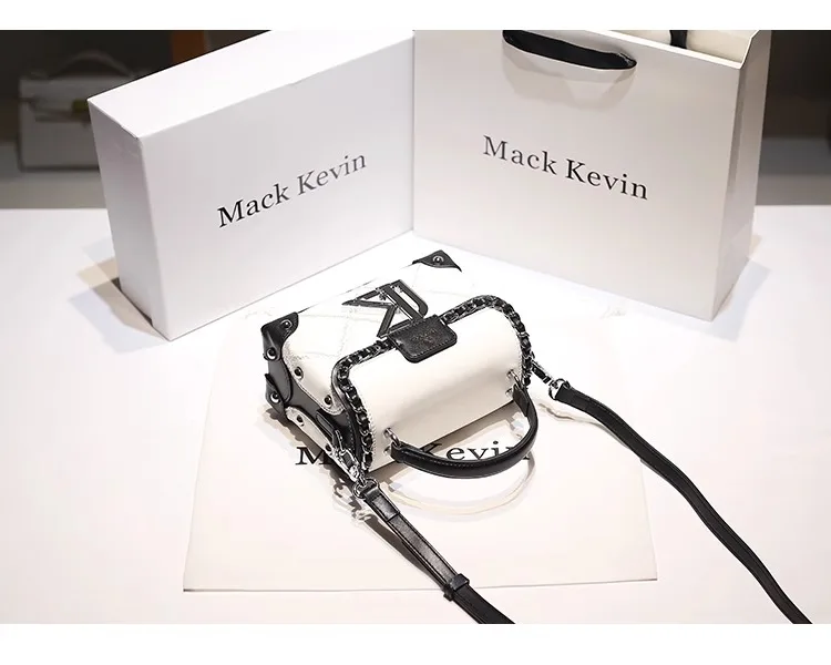 2025 New Fashion and Popular Square Handbag with Contrast Color Women's High Quality Leather Crossbody Bag for Evening Party