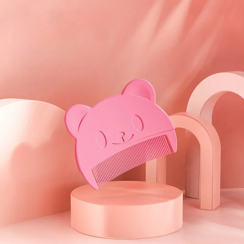 Newborn Baby Comb Remove Fetal Scale Cute Bear Shaped Infants Boys Girls Fetal Hair Shampoo Soft Comb