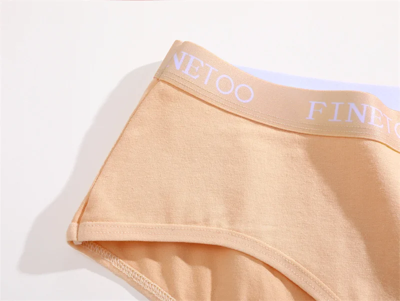 Finetoo 3pcs Women Cotton Panties Soft Underwear Sexy Low Rise Briefs Girls Breathable Soft Lignerie Female Solid Color Panties