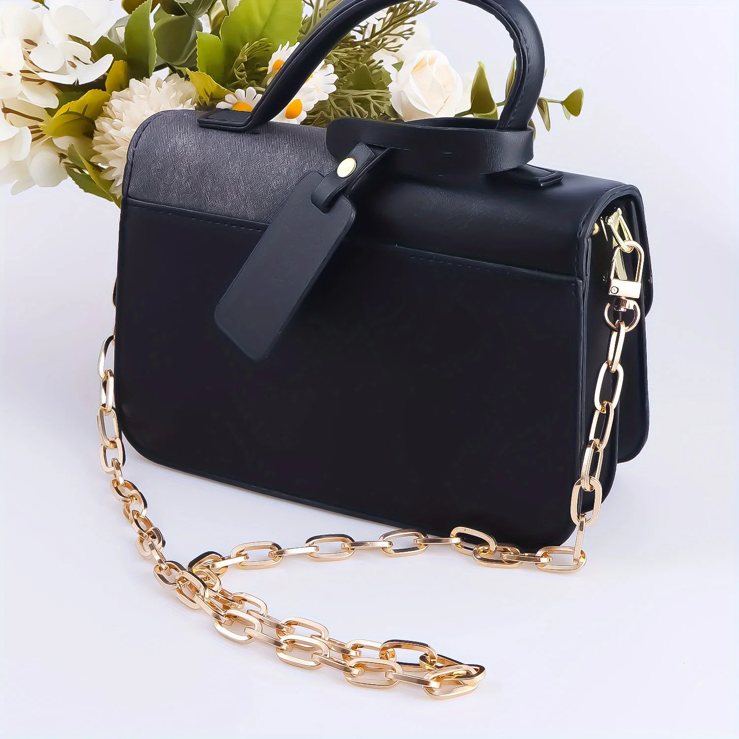 Purse Chain Strap O Shape DIY Metal Chain Cross body Chain Handbag Replacement Strap for Purse Accessories