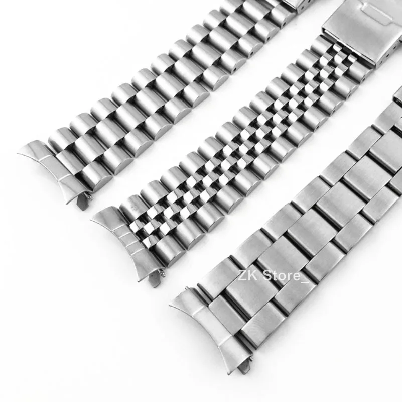 18/19/20/21/22mm Stainless Steel Strap Connectors for Oyster Jubilee Curved Flat End Link for Seiko SKX007 SKX009 Band Adapter