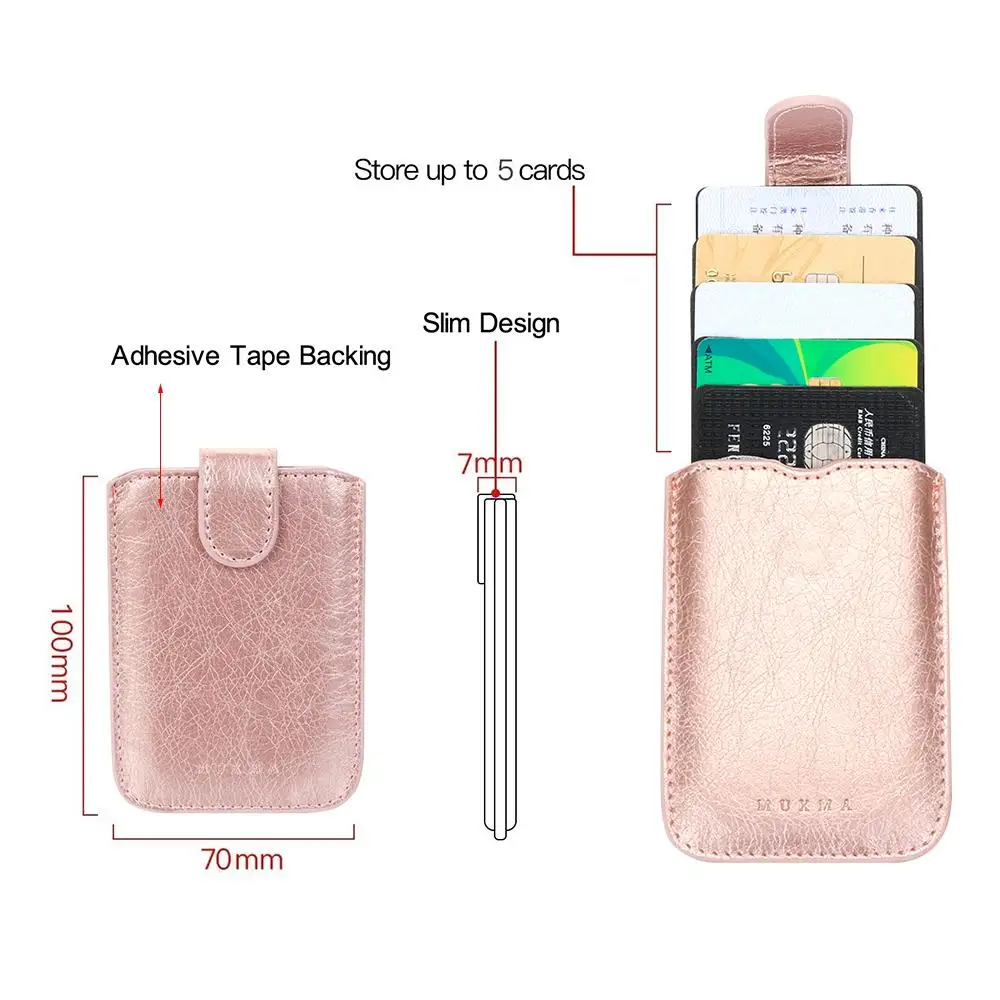 Credit Stick On Bags Purse ID Card Holder Cellphone Pocket Phone Wallet Case Sticker Card Sleeves