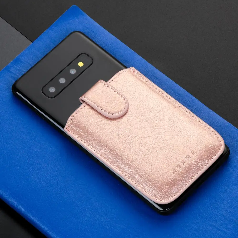 Credit Stick On Bags Purse ID Card Holder Cellphone Pocket Phone Wallet Case Sticker Card Sleeves