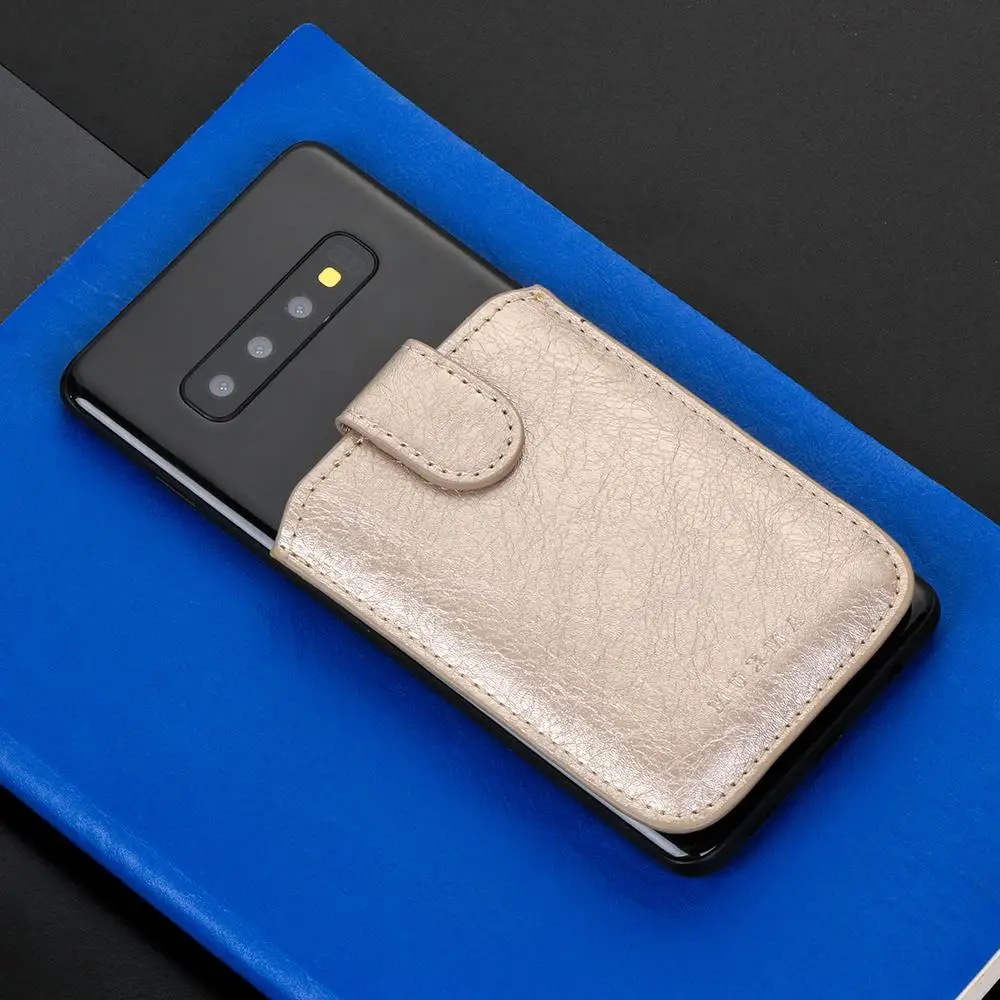 Credit Stick On Bags Purse ID Card Holder Cellphone Pocket Phone Wallet Case Sticker Card Sleeves