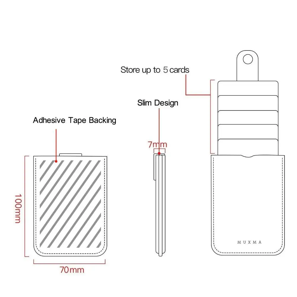 Credit Stick On Bags Purse ID Card Holder Cellphone Pocket Phone Wallet Case Sticker Card Sleeves