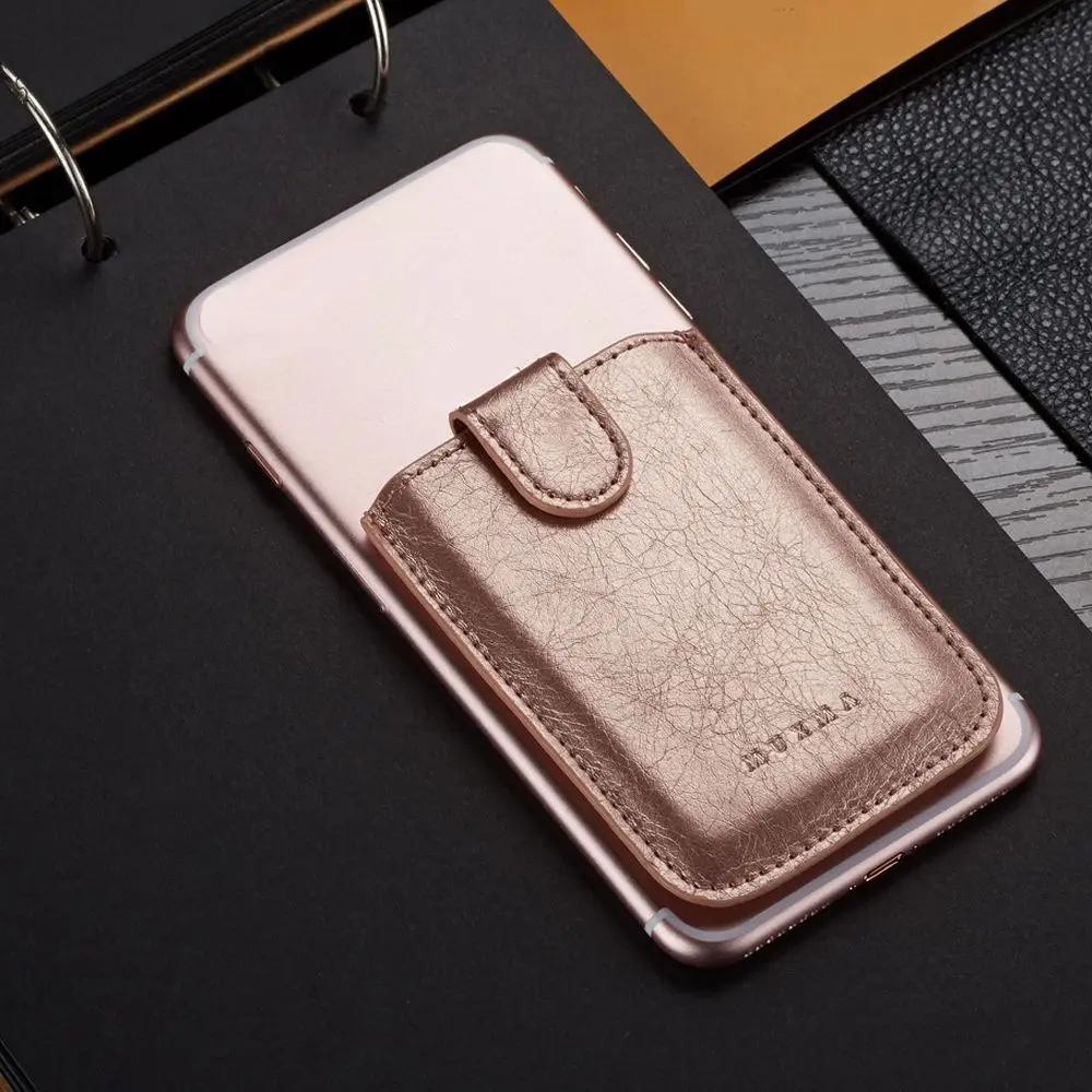 Credit Stick On Bags Purse ID Card Holder Cellphone Pocket Phone Wallet Case Sticker Card Sleeves