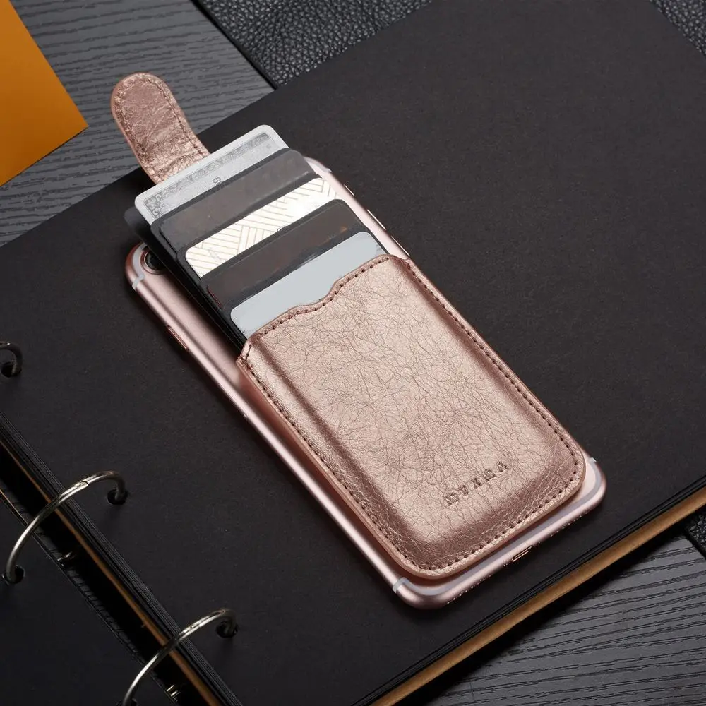 Credit Stick On Bags Purse ID Card Holder Cellphone Pocket Phone Wallet Case Sticker Card Sleeves