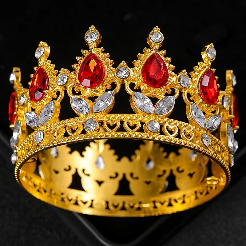 Baroque Crystal Tiaras And Crown Cake Topper Decorative Elegant Wedding Cake Princess Birthday Decoratio Party Supplies