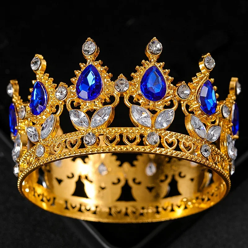 Baroque Crystal Tiaras And Crown Cake Topper Decorative Elegant Wedding Cake Princess Birthday Decoratio Party Supplies