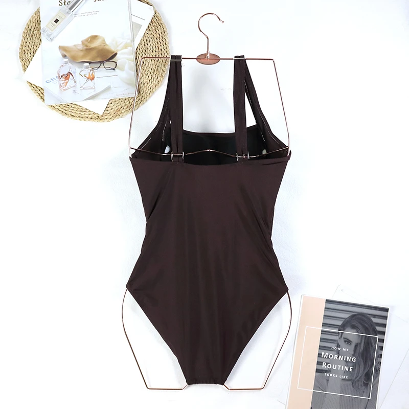 Sexy One-Piece Women Swimsuit 2024 Push Up Plus Size Swimwear Tummy Control Monokini Swimming Beach Wear Vintage Bathing Suit