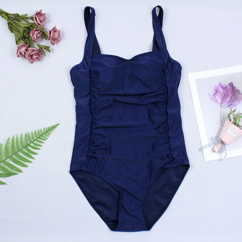Sexy One-Piece Women Swimsuit 2024 Push Up Plus Size Swimwear Tummy Control Monokini Swimming Beach Wear Vintage Bathing Suit