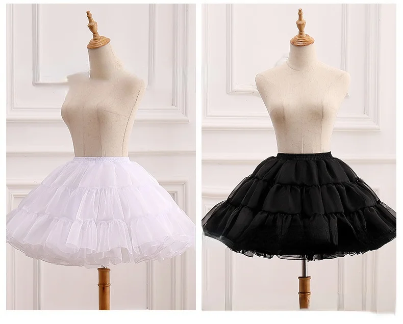 Crinoline Lolita Boneless Soft Yarn Skirt Lolita Daily Violence AA Short JK Uniform Crinoline Pettiskirt 45cm