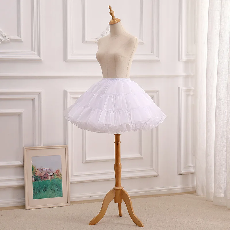 Crinoline Lolita Boneless Soft Yarn Skirt Lolita Daily Violence AA Short JK Uniform Crinoline Pettiskirt 45cm