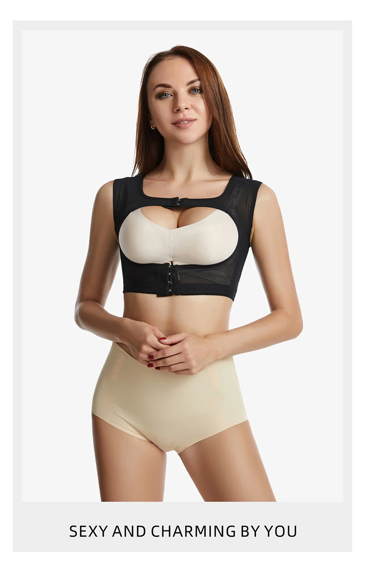 3D Support Body Shaper Bras Women Chest Posture Corrector Belt Shoulder Back Brace Push Up Shapewear Invisible Gather Bra