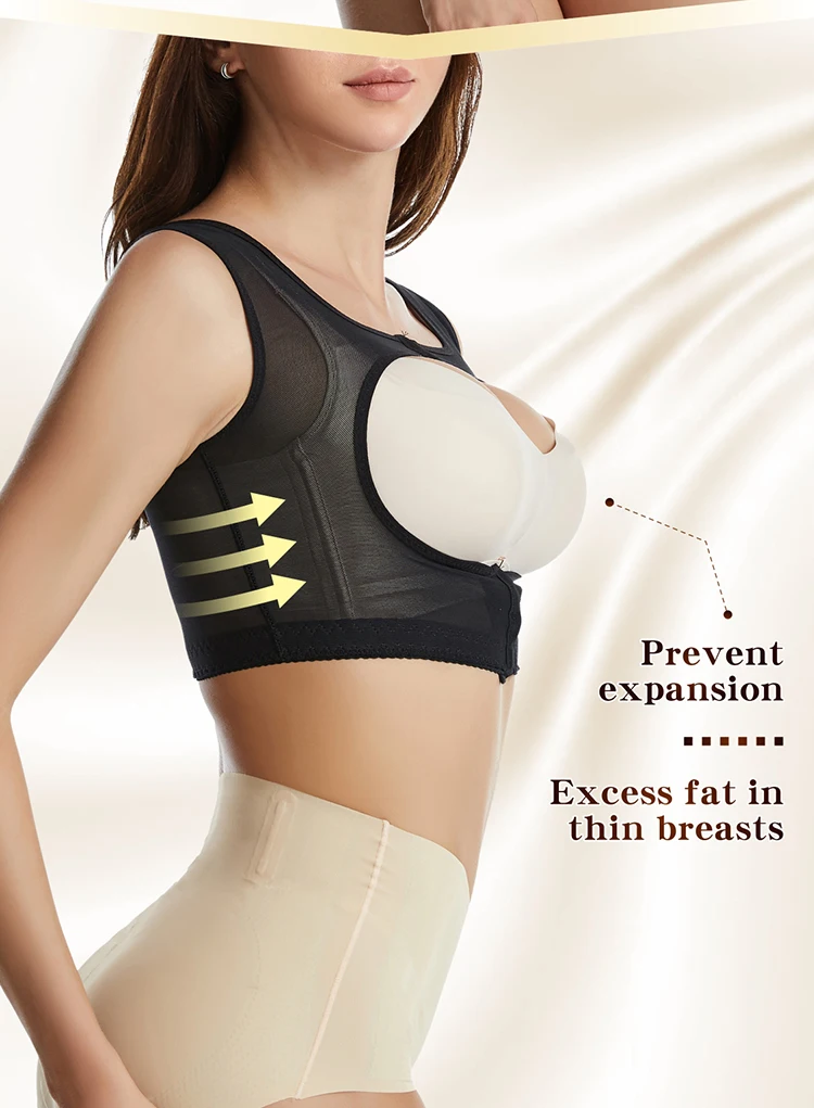 3D Support Body Shaper Bras Women Chest Posture Corrector Belt Shoulder Back Brace Push Up Shapewear Invisible Gather Bra