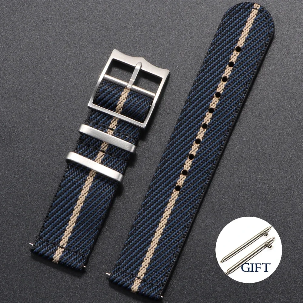 20 22mm Nylon Strap for Tudor for Omega Watch Band Woven Canvas Fabric Band for Seiko Men Military Sport Quick Release Bracelet