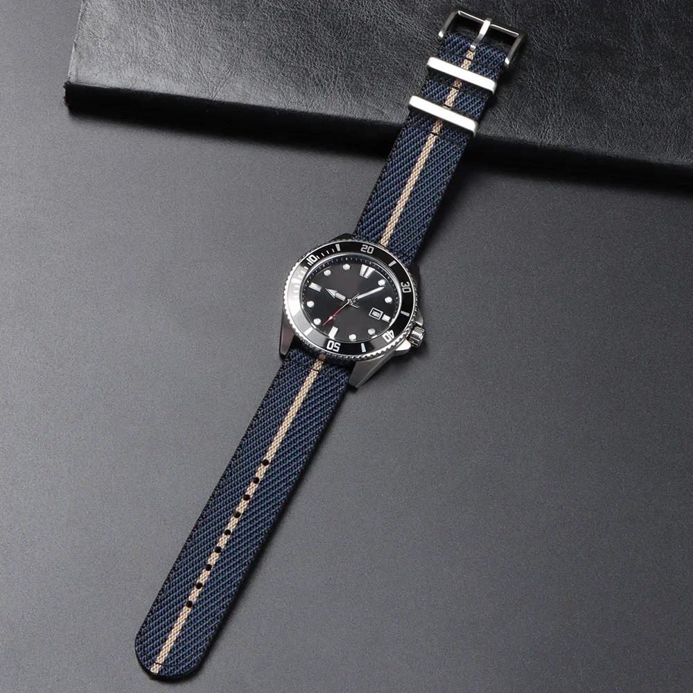 20 22mm Nylon Strap for Tudor for Omega Watch Band Woven Canvas Fabric Band for Seiko Men Military Sport Quick Release Bracelet