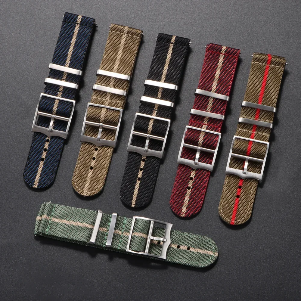 20 22mm Nylon Strap for Tudor for Omega Watch Band Woven Canvas Fabric Band for Seiko Men Military Sport Quick Release Bracelet