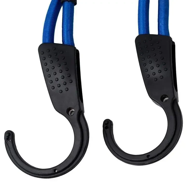1/3/5PCS Stretch Elastic Adjustable Bungee Cords Hooks Bikes Rope Tie Luggage Car Strap Roof Rack Extra Wide Opening Steel Hook
