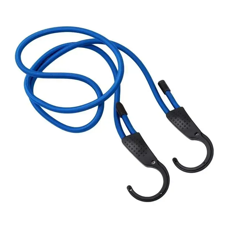 1/3/5PCS Stretch Elastic Adjustable Bungee Cords Hooks Bikes Rope Tie Luggage Car Strap Roof Rack Extra Wide Opening Steel Hook