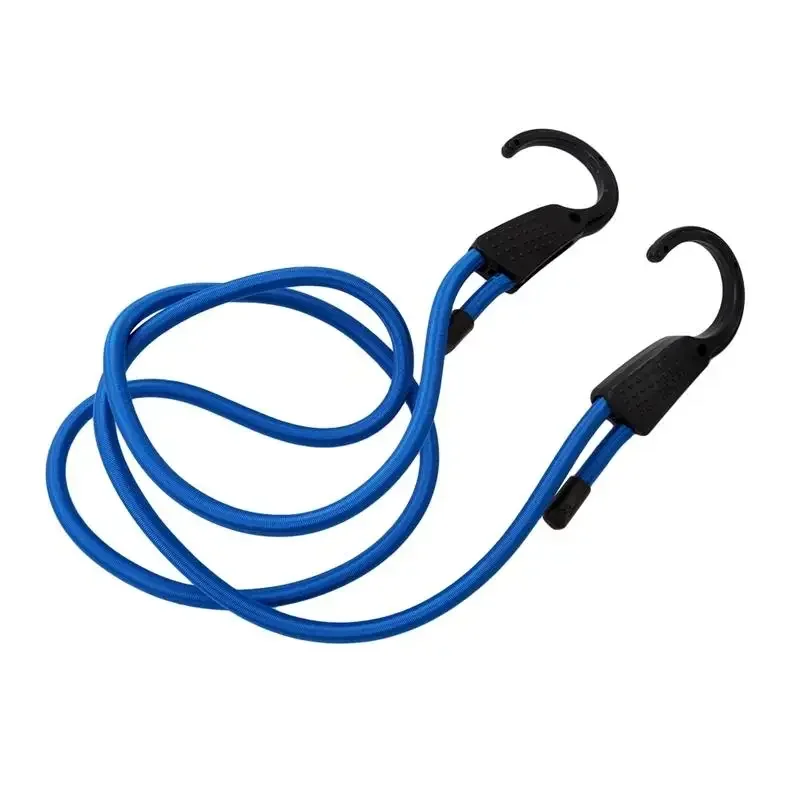 1/3/5PCS Stretch Elastic Adjustable Bungee Cords Hooks Bikes Rope Tie Luggage Car Strap Roof Rack Extra Wide Opening Steel Hook