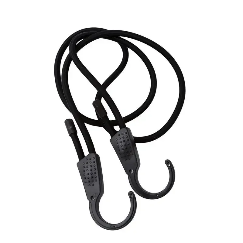 1/3/5PCS Stretch Elastic Adjustable Bungee Cords Hooks Bikes Rope Tie Luggage Car Strap Roof Rack Extra Wide Opening Steel Hook