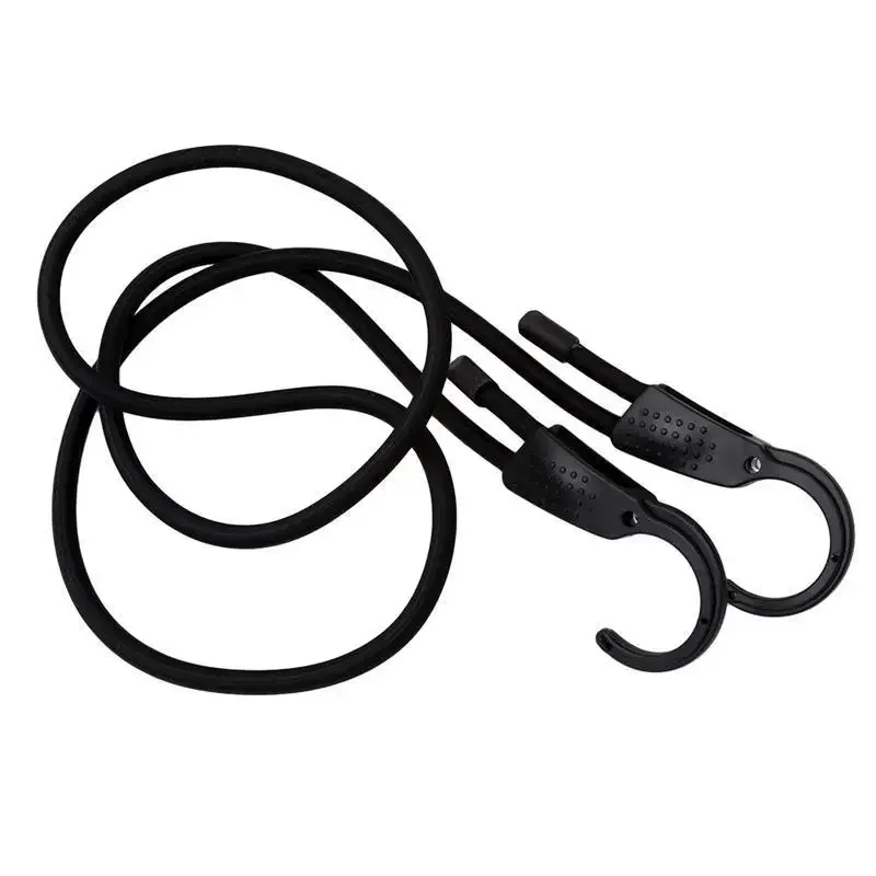 1/3/5PCS Stretch Elastic Adjustable Bungee Cords Hooks Bikes Rope Tie Luggage Car Strap Roof Rack Extra Wide Opening Steel Hook