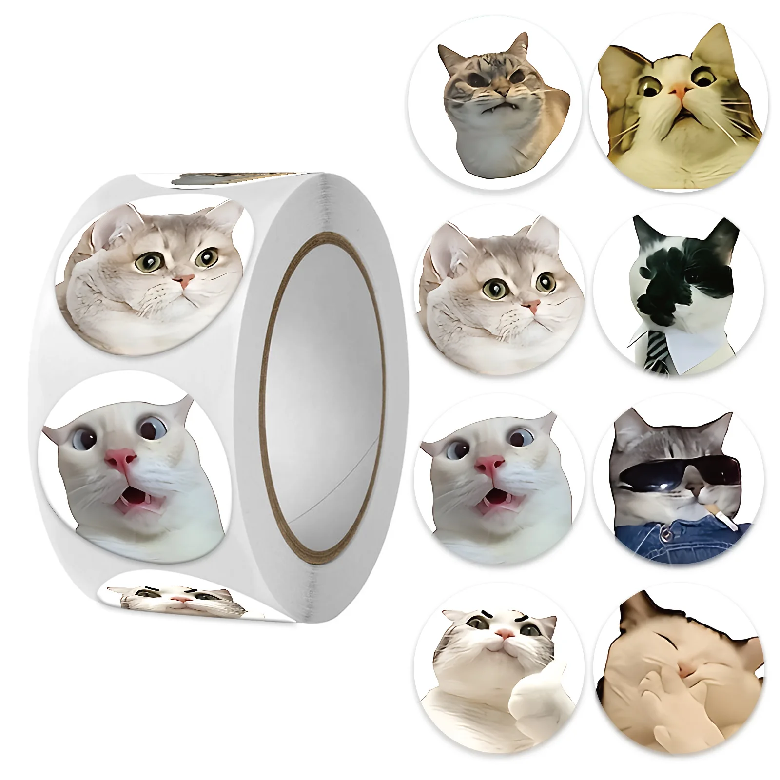 100-500pcs Cartoon Meme Cat Stickers For School Reward Stickers Classroom Decoration Encouragement Sticker For Student Teacher