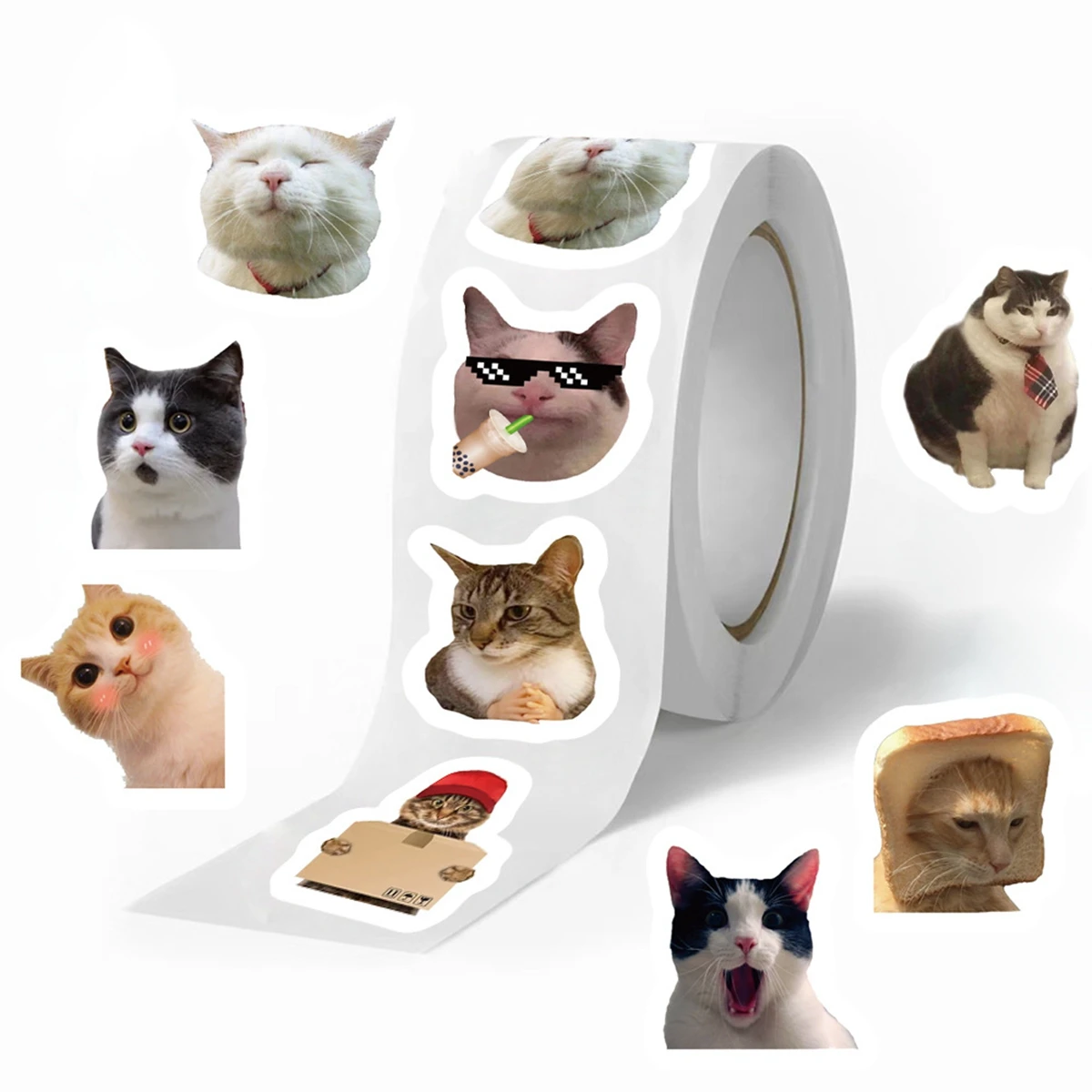 100-500pcs Cartoon Meme Cat Stickers For School Reward Stickers Classroom Decoration Encouragement Sticker For Student Teacher