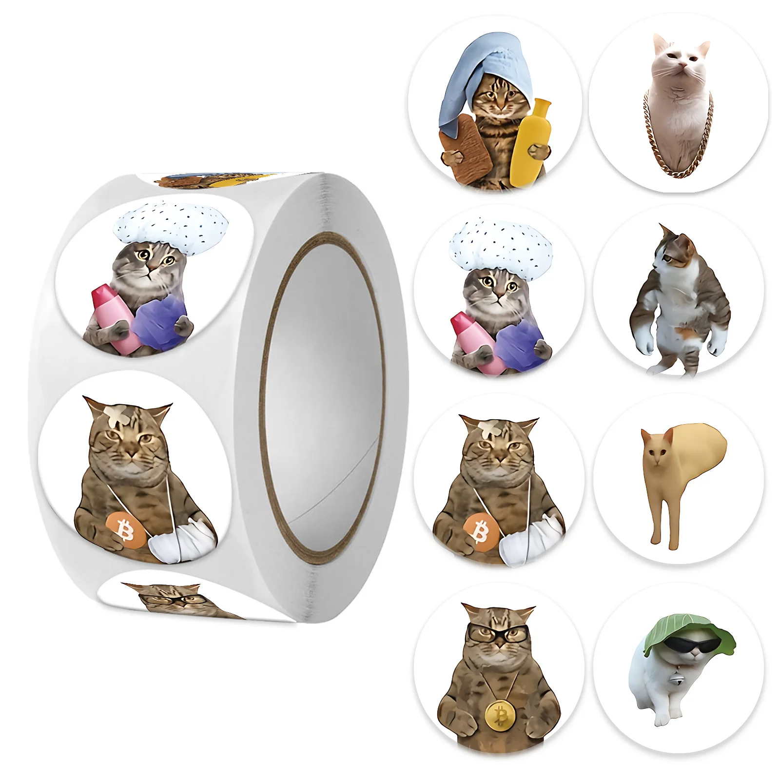 100-500pcs Cartoon Meme Cat Stickers For School Reward Stickers Classroom Decoration Encouragement Sticker For Student Teacher