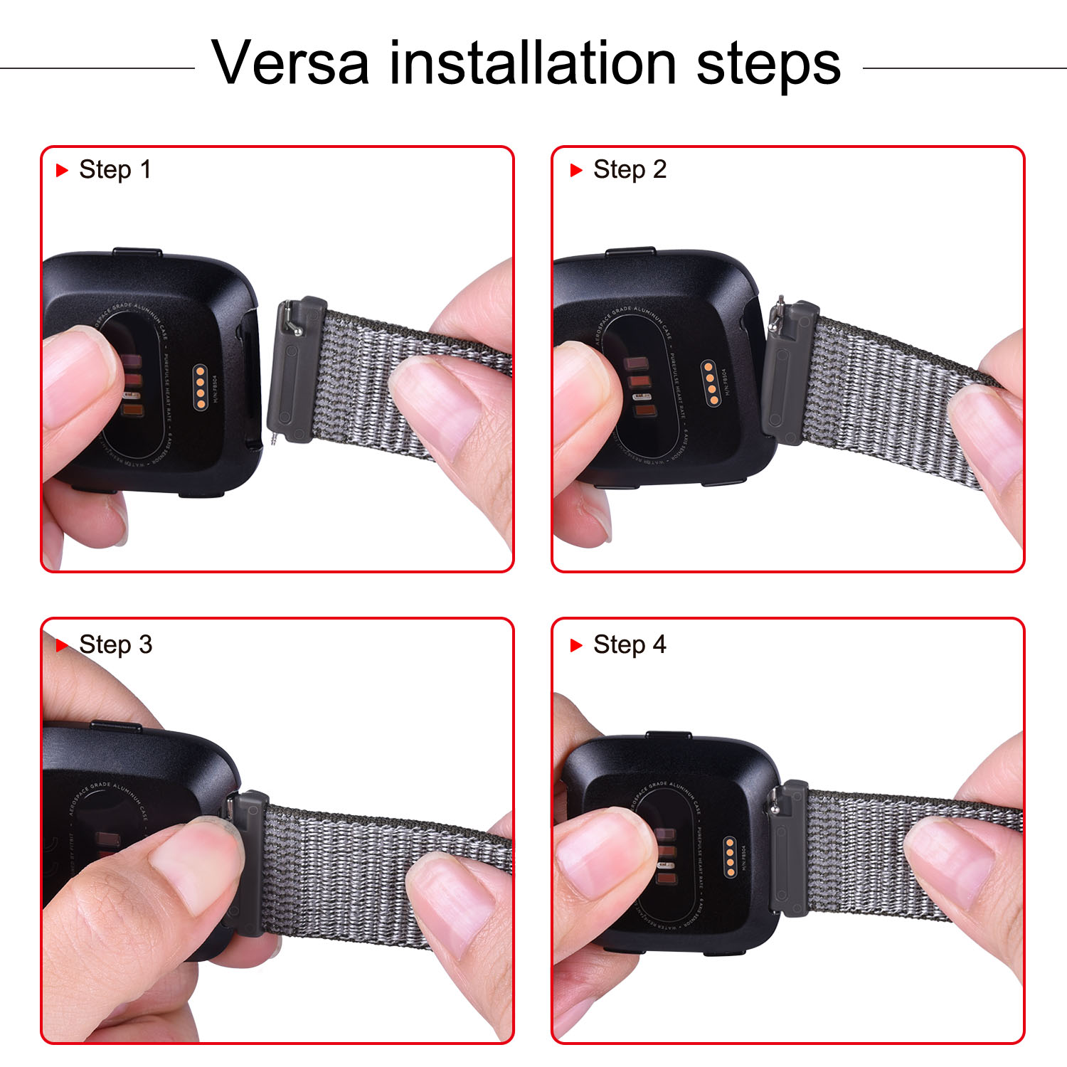 Nylon Watch Band For Fitbit Versa 3/Versa 4/Sense/Sense 2 Strap Sport Bracelet Wristband Replacement For Fitbit Sense Smart Watc