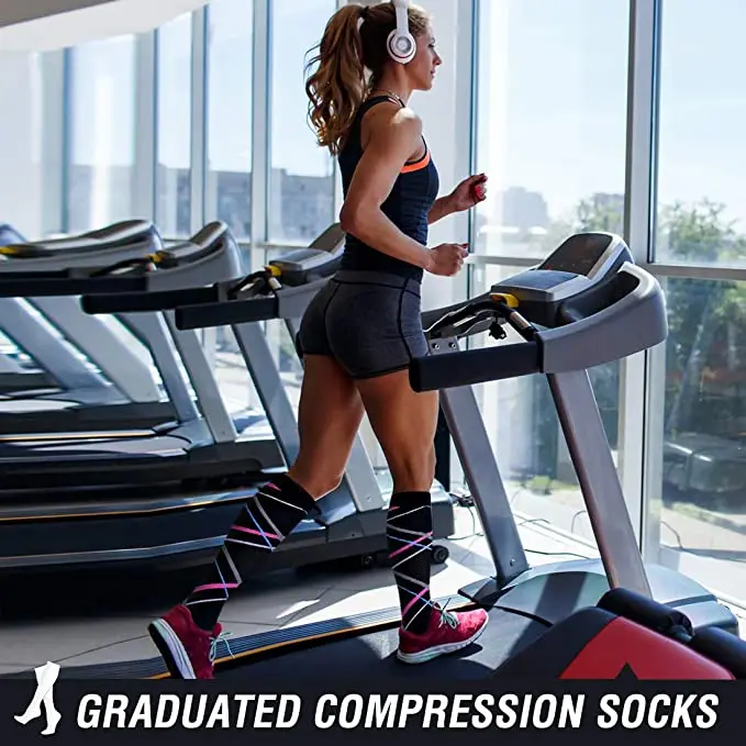 3/6 Pairs Free Shipping Compression Socks Women Medical Nursing Socks Varicose Veins Nurse Compression Socks For Sport Socks