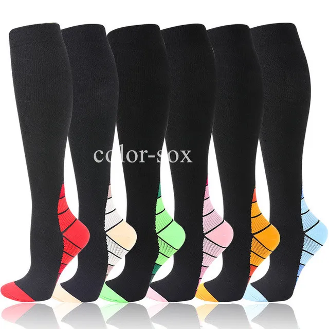 3/6 Pairs Free Shipping Compression Socks Women Medical Nursing Socks Varicose Veins Nurse Compression Socks For Sport Socks