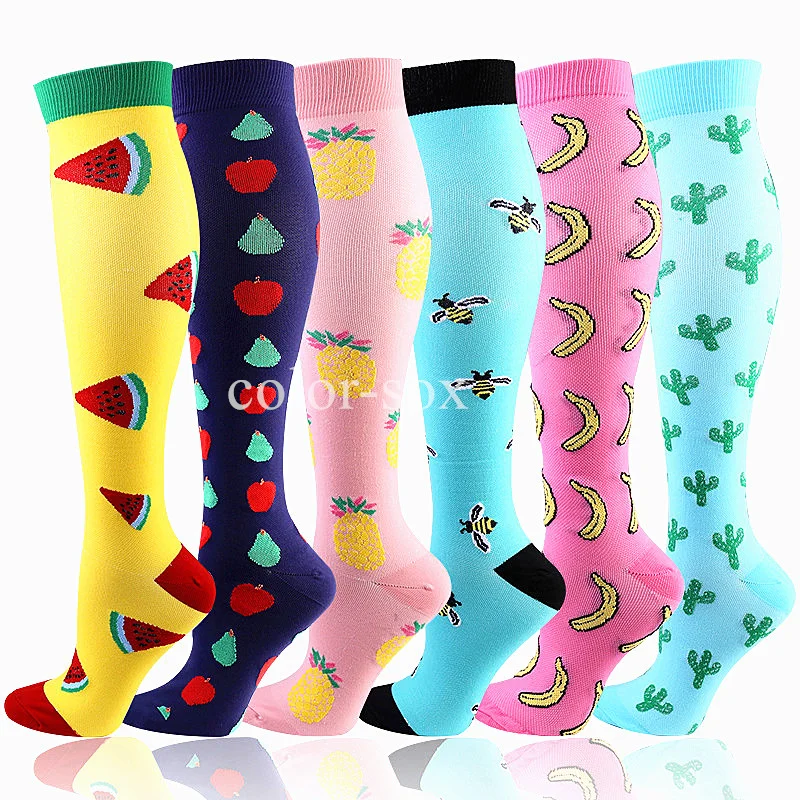 3/6 Pairs Free Shipping Compression Socks Women Medical Nursing Socks Varicose Veins Nurse Compression Socks For Sport Socks