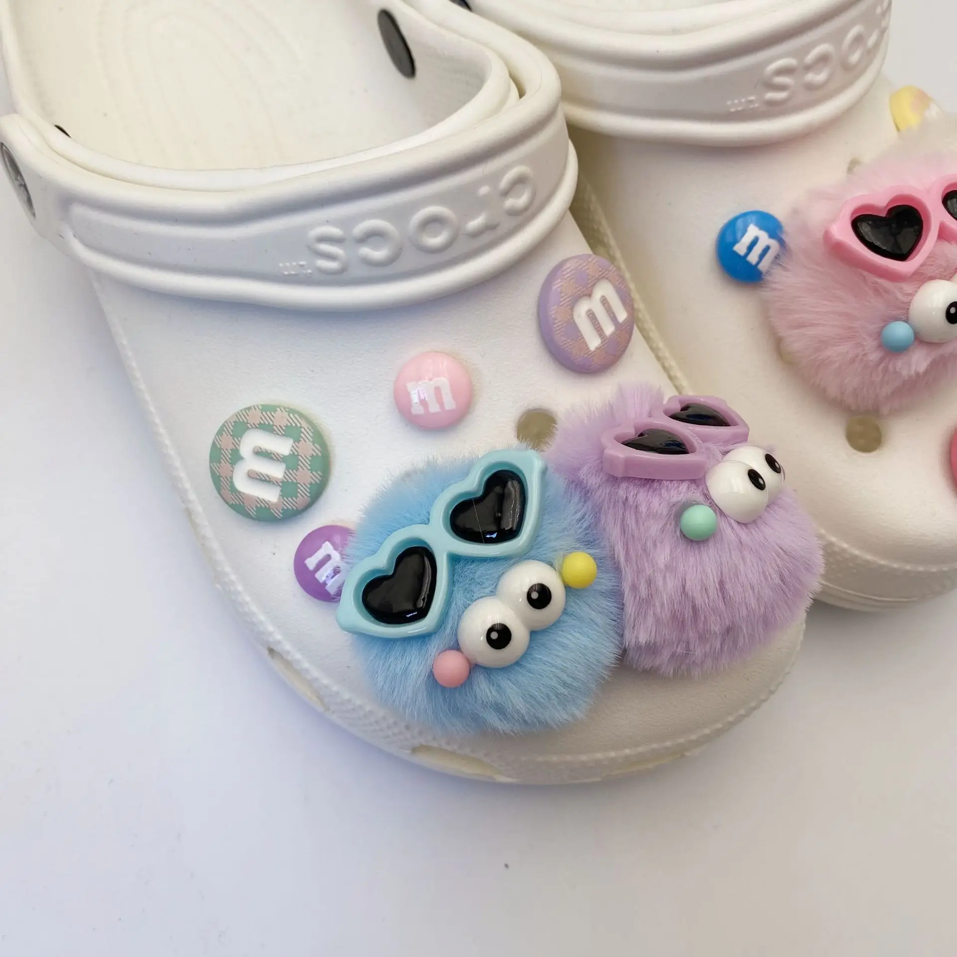Shoe Charms DIY 3D Stereoscopic Hairball Genie Decoration Buckle for Shoe Charm Accessories Party Girls Gift