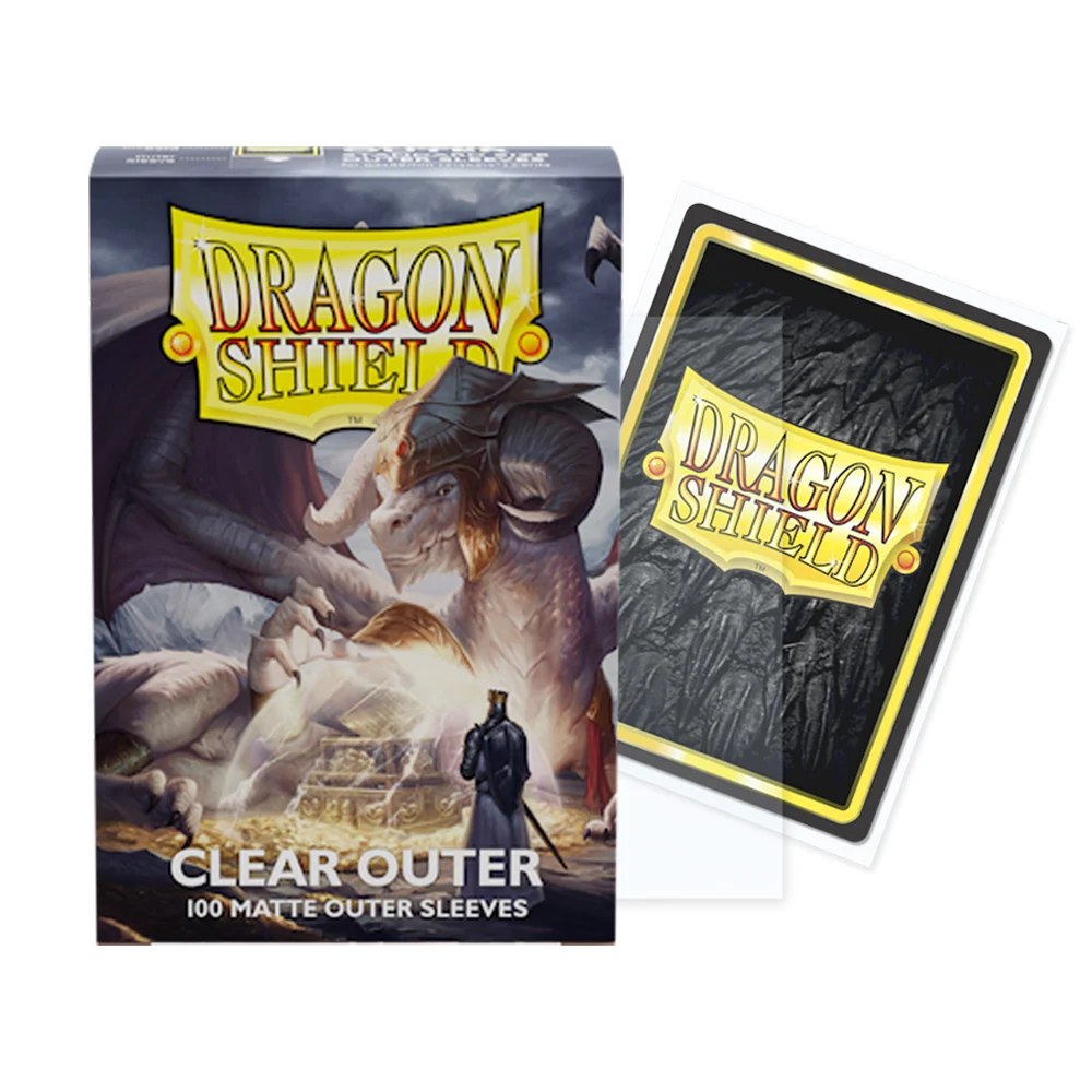 100ct Clear Outer Dragon Shield Card Sleeves Matte Clear TCG Standard Size Sleeve TCG Card Protector MGT/PTCG/FAB Covers