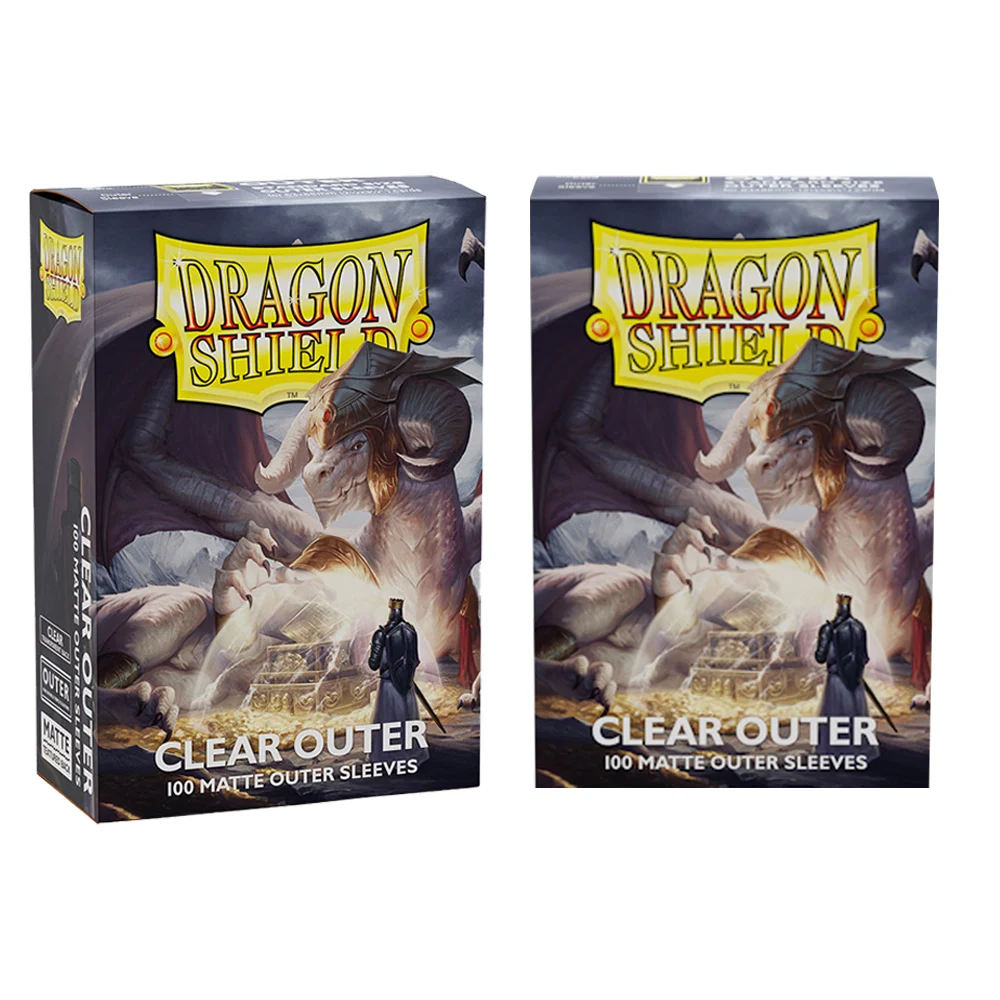 100ct Clear Outer Dragon Shield Card Sleeves Matte Clear TCG Standard Size Sleeve TCG Card Protector MGT/PTCG/FAB Covers