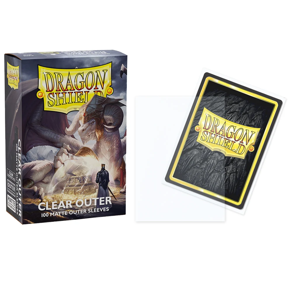 100ct Clear Outer Dragon Shield Card Sleeves Matte Clear TCG Standard Size Sleeve TCG Card Protector MGT/PTCG/FAB Covers