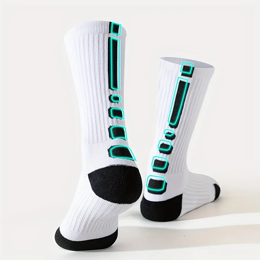 3Pairs Men Cotton Middle Tube Socks Soft Shock-Absorbing Breathable Sports Sock Comfortable High Quality Fashion Casual Male Sox