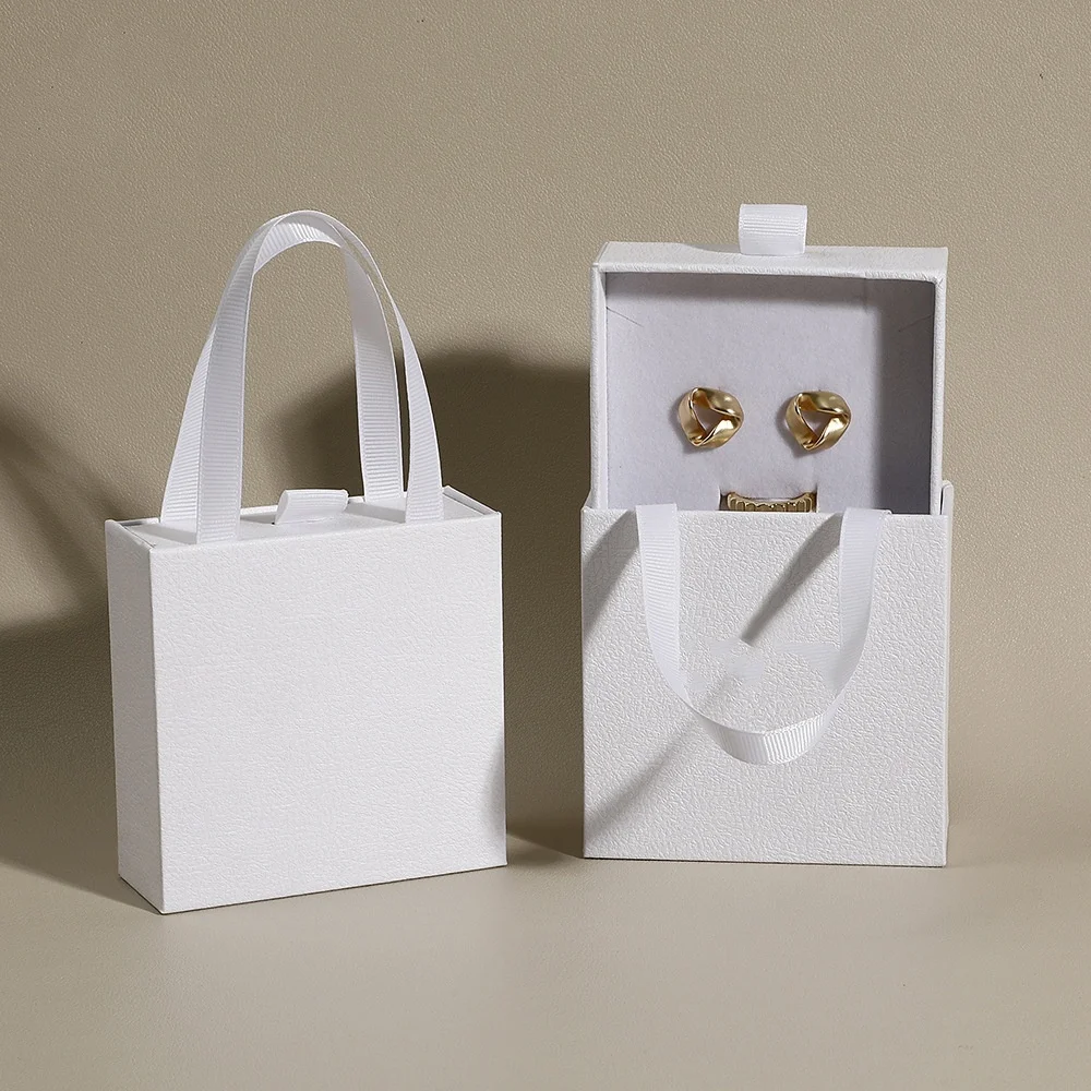 Drawer Paper Jewelry Box For Earrings Ring Pendant Bracelet Necklace Storage Display Case Portable Jewelry Packaging Box  New