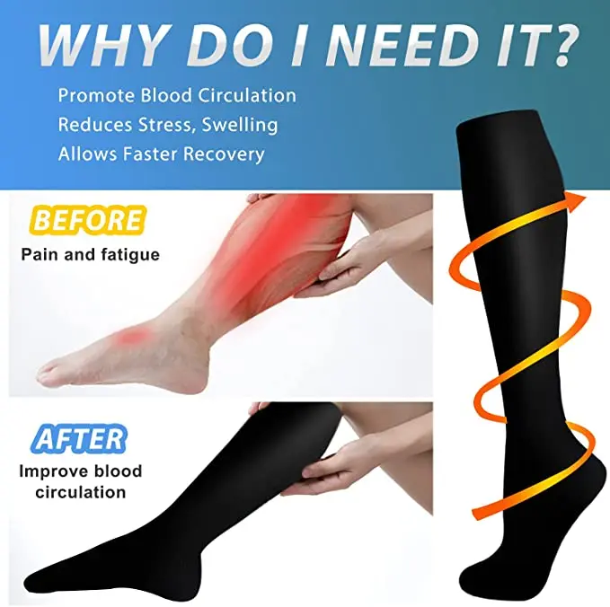 1/3 Pairs Compression Socks Sport Socks Medical Nursing Stockings Prevent Varicose Veins Socks Pregnancy Nursing Athletic Soccer