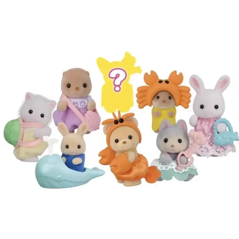 Sylvanian Families Anime Figures Magic Dress Up Cake blind bag Ternurines Sylvanian Families 1pc 16pcs Anime blind bag