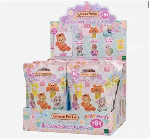 Sylvanian Families Anime Figures Magic Dress Up Cake blind bag Ternurines Sylvanian Families 1pc 16pcs Anime blind bag