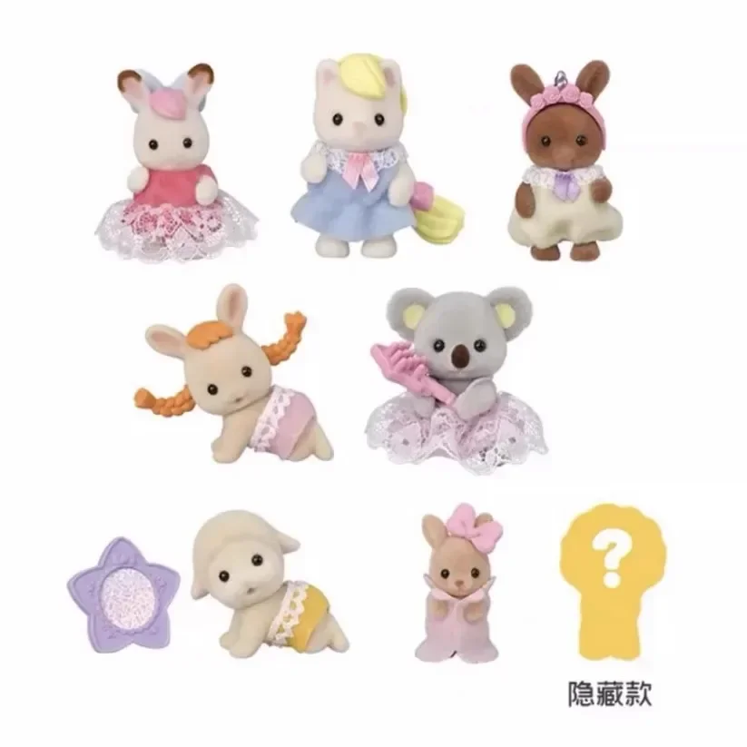 Sylvanian Families Anime Figures Magic Dress Up Cake blind bag Ternurines Sylvanian Families 1pc 16pcs Anime blind bag