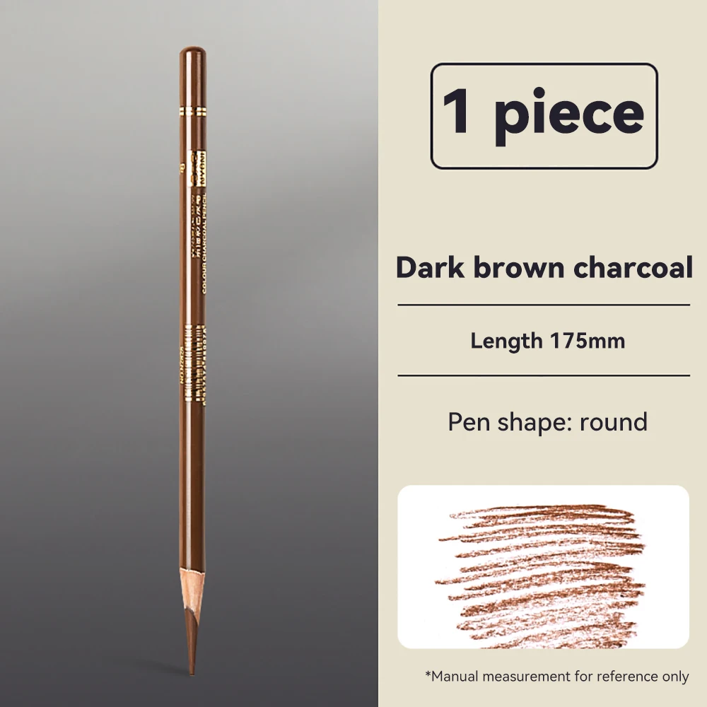 Professional Drawing Sketching Pencils 1/3/4/5/8PCS Sets White/Brown Hand-Painted Art Carbon Pen for Beginners Artists Supplies